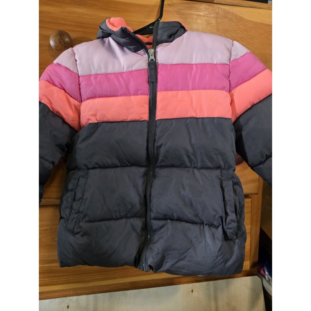 Pink platinum girls puffer jacket 5/6